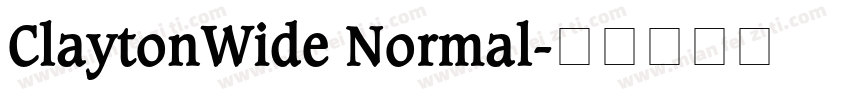 ClaytonWide Normal字体转换